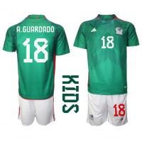 Otroški Nogometni dresi Mehika Andres Guardado #18 Domači SP 2022 Kratek Rokav (+ Kratke hlače)